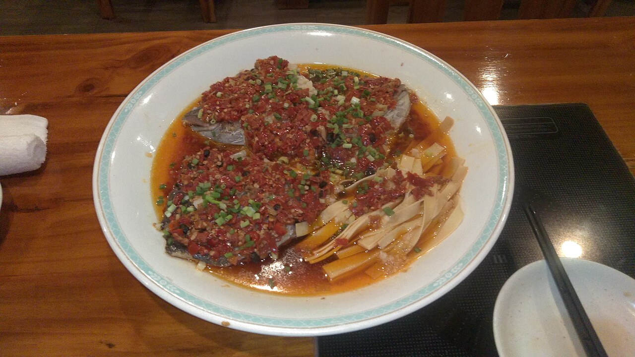 Steamed Fish Head with Chopped Chili (Duo Jiao Yu Tou)